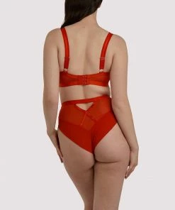Scantilly By Curvy Kate Sheer Chic Flame Red Bra Balconette Bras 9 Scantilly By Curvy Kate Sheer Chic Flame Red Bra Balconette Bras