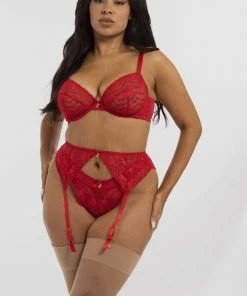 Squish Leomie Red Cherry Plunge Bra Plunge Bras