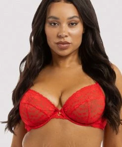 Squish Leomie Red Cherry Plunge Bra Plunge Bras