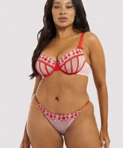 Squish Squish X Playful Promises Charli Pink Embroidered Brief