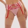 Squish Charli Pink Embroidered Suspender Belt Suspenders