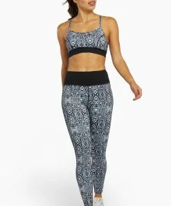 Wolf & Whistle Abstract Print Sports Bra With Strappy Back