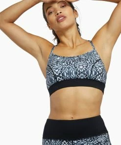 Wolf & Whistle Abstract Print Sports Bra With Strappy Back