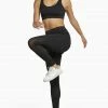 Wolf & Whistle Black Mesh Panel High Waisted Activewear Leggings