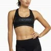 Wolf & Whistle Outlet Black Wet Leopard Look Sports Bra