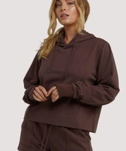 Wolf & Whistle Outlet Brown Hooded Top