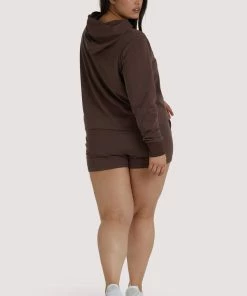 Wolf & Whistle Outlet Brown Tie Waist Curve Shorts