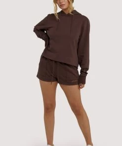 Wolf & Whistle Brown Tie Waist Shorts Outlet