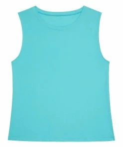 Wolf & Whistle Cotton Knot Front Vest Blue