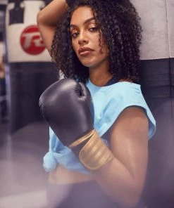 Wolf & Whistle Cotton Knot Front Vest Blue Curve