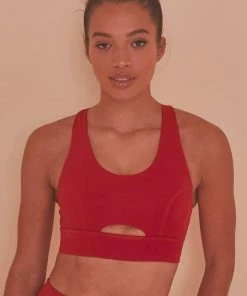 Wolf & Whistle Cross Back Bra Red