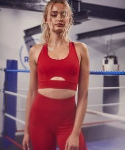 Wolf & Whistle Cross Back Bra Red