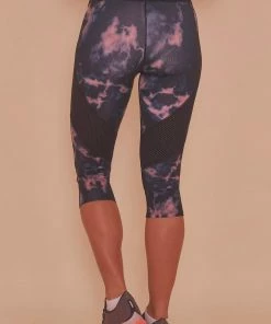 Wolf & Whistle Dark Marble Cropped Leggings Outlet