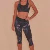 Wolf & Whistle Outlet Dark Marble Zip Front Sports Bra