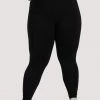 Wolf & Whistle Eco Black Mesh Panel Leggings Curve Activewear