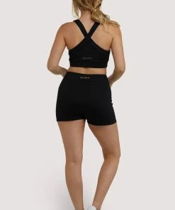 Wolf & Whistle Activewear Eco Black Zip Front Bra