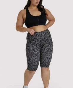 Wolf & Whistle Eco Dusty Olive Leopard Curve Shorts