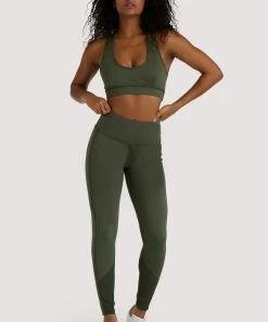 Wolf & Whistle Eco Dusty Olive Mesh Panel Leggings