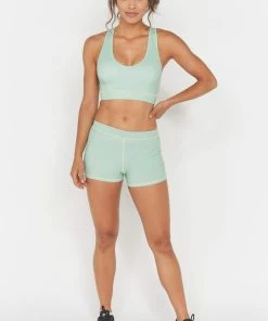 Wolf & Whistle Green Double Strap Back Sports Bra