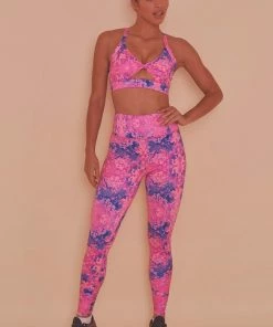 Wolf & Whistle Pink Marble Leggings