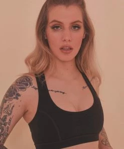 Wolf & Whistle Racer Back Bra Black