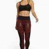 Wolf & Whistle Red Wet Look Leopard High Waist Leggings