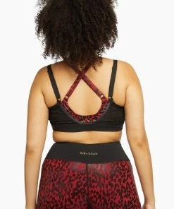 Wolf & Whistle Red Wet Look Leopard High Waist Leggings Curve