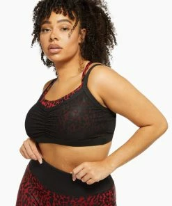 Wolf & Whistle Red Wet Look Leopard High Waist Leggings Curve