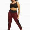 Wolf & Whistle Red Wet Look Leopard High Waist Leggings Curve