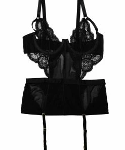 Wolf & Whistle Basques & Corsets Paola Black Lace Basque