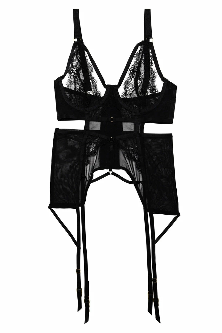 Wolf & Whistle Renata Black Basque Basques & Corsets 4 Wolf & Whistle Renata Black Basque Basques & Corsets
