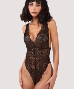 Wolf & Whistle Ariana Coffee Lace Body