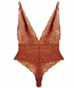 Wolf & Whistle Ariana Ginger Lace Body Bodies