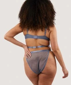 Wolf & Whistle Selena Blue High Leg Bodysuit