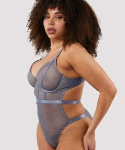 Wolf & Whistle Selena Blue High Leg Bodysuit