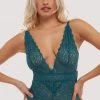 Wolf & Whistle Ariana Teal Everyday Lace Body