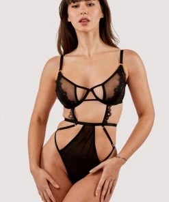 Wolf & Whistle Bodies Rylee Black Wired Cut Out Body