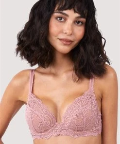 Wolf & Whistle Ariana Ash Rose Everyday Bra Plunge Bras