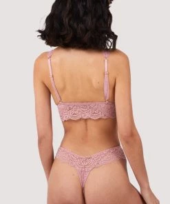 Wolf & Whistle Non Wired Bras Ariana Ash Rose Lace Bralette
