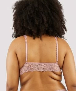 Wolf & Whistle Non Wired Bras Ariana Ash Rose Lace Bralette