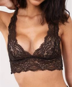 Wolf & Whistle Non Wired Bras Ariana Coffee Lace Bralette