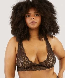Wolf & Whistle Non Wired Bras Ariana Coffee Lace Bralette