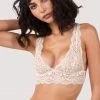 Wolf & Whistle Ariana Vanilla Lace Bralette Non Wired Bras