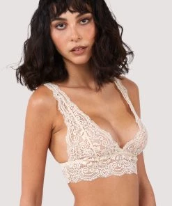 Wolf & Whistle Ariana Vanilla Lace Bralette Non Wired Bras