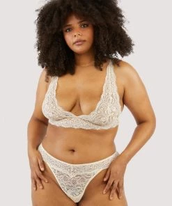Wolf & Whistle Ariana Vanilla Lace Bralette Non Wired Bras