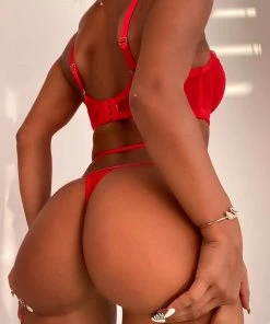 Wolf & Whistle Iris Slider Red Balcony Bra