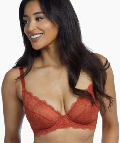 Wolf & Whistle Ariana Intense Rust Everyday Lace Bra Everyday Lingerie