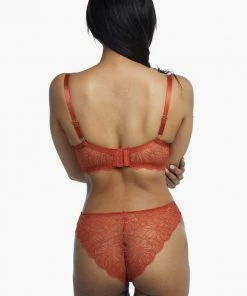 Wolf & Whistle Ariana Intense Rust Everyday Lace Bra Everyday Lingerie