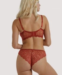 Wolf & Whistle Ariana Intense Rust Everyday Lace Bra Everyday Lingerie