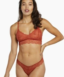 Wolf & Whistle Ariana Intense Rust Everyday Lace Bralette